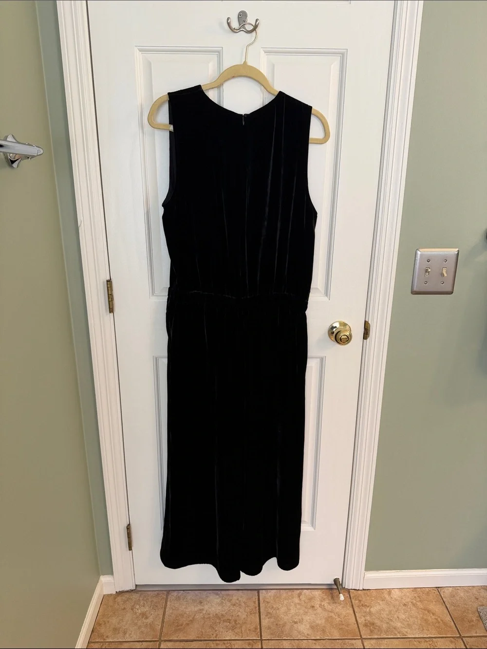 Eileen Fisher Black Velvet Sleeveless Jumpsuit